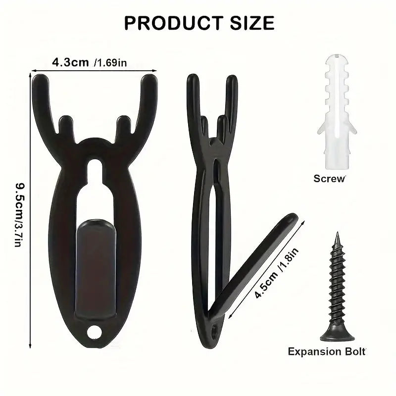 Heavy-Duty Steel European Antler Style Skull Hanger Wall Mount Bracket
